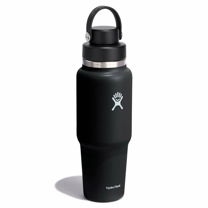 HYDRO FLASK 32 OZ WIDE MOUTH TRAVEL BOTTLE WITH FLEX CHUG CAP | BLACK