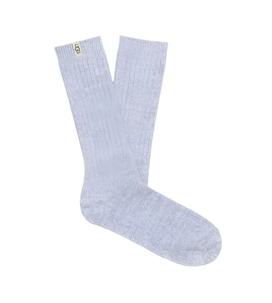 WOMEN'S UGG RIB KNIT SLOUCHY CREW SOCK | ICELANDIC BLUE