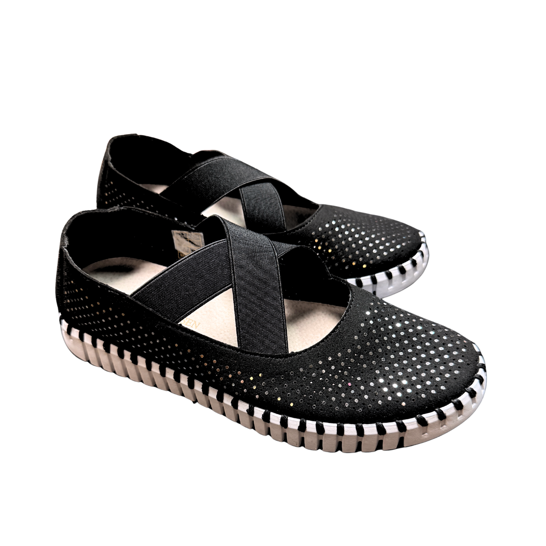 Ilse Jacobsen Tulip3466 Ballerina in Black Sparkle