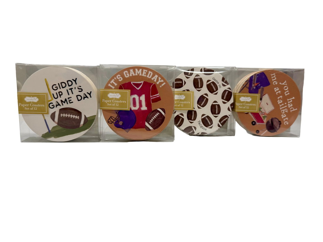 MUDPIE TAILGATE PAPER COASTERS