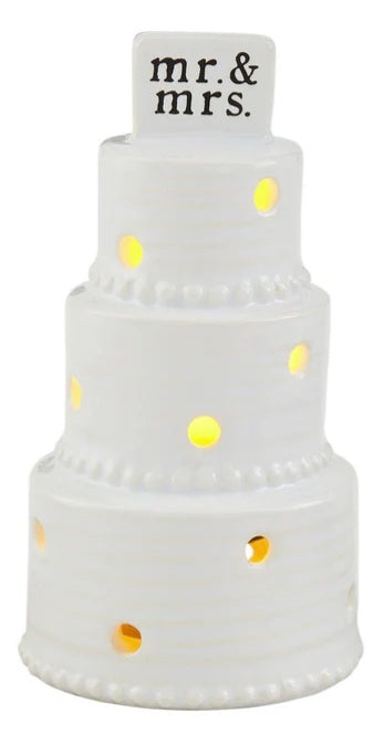 MUDPIE WEDDING CAKE LIGHT UP SITTER