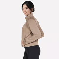 WOMEN'S SKECHERS COZY LUXE JACKET | TAUPE / BROWN