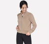 WOMEN'S SKECHERS COZY LUXE JACKET | TAUPE / BROWN