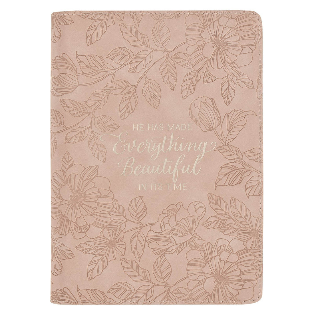 CHRISTIAN ART GIFTS FLORAL JOURNAL WITH ZIPPER| CLASSIC PINK