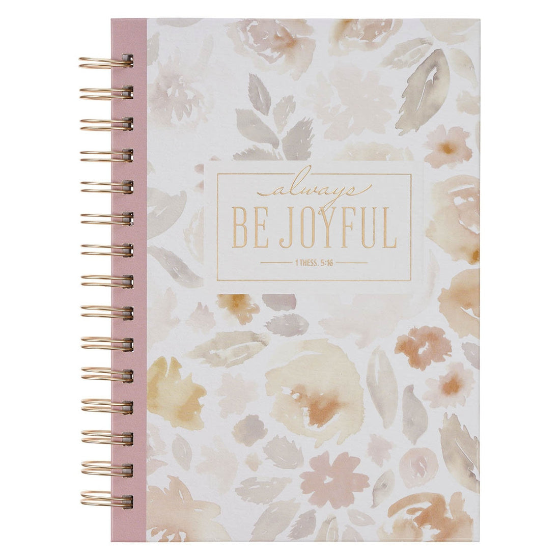 CHRISTIAN ART GIFTS SPIRAL JOURNAL | PINK FLORAL