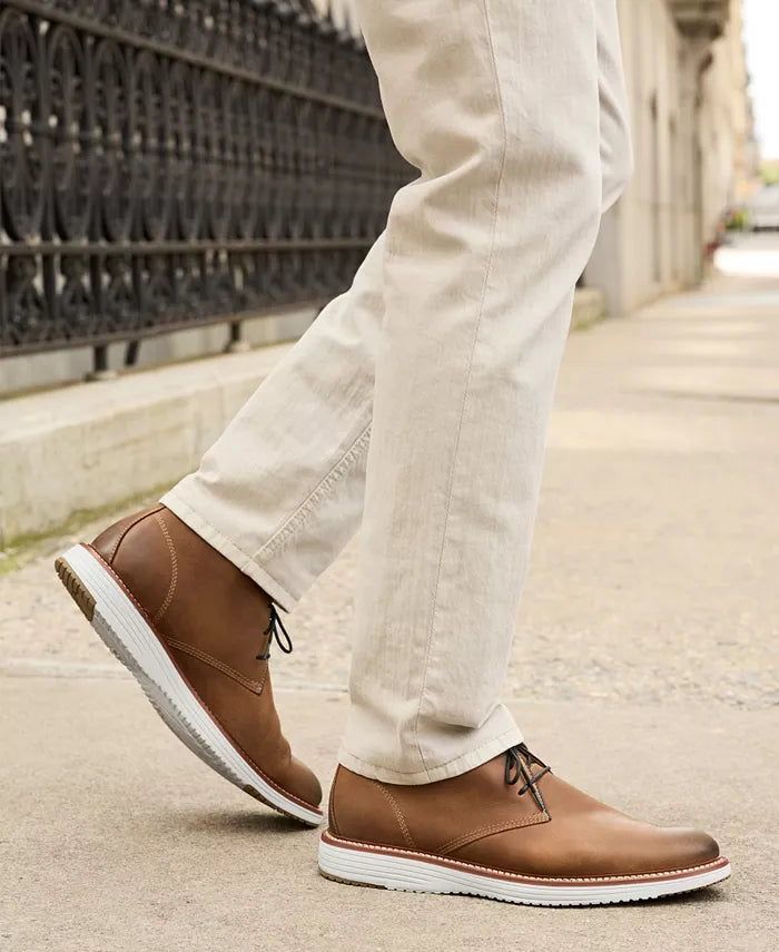 MEN'S JOHNSTON & MURPHY UPTON CHUKKA BOOT | TAN OILED LEATHER