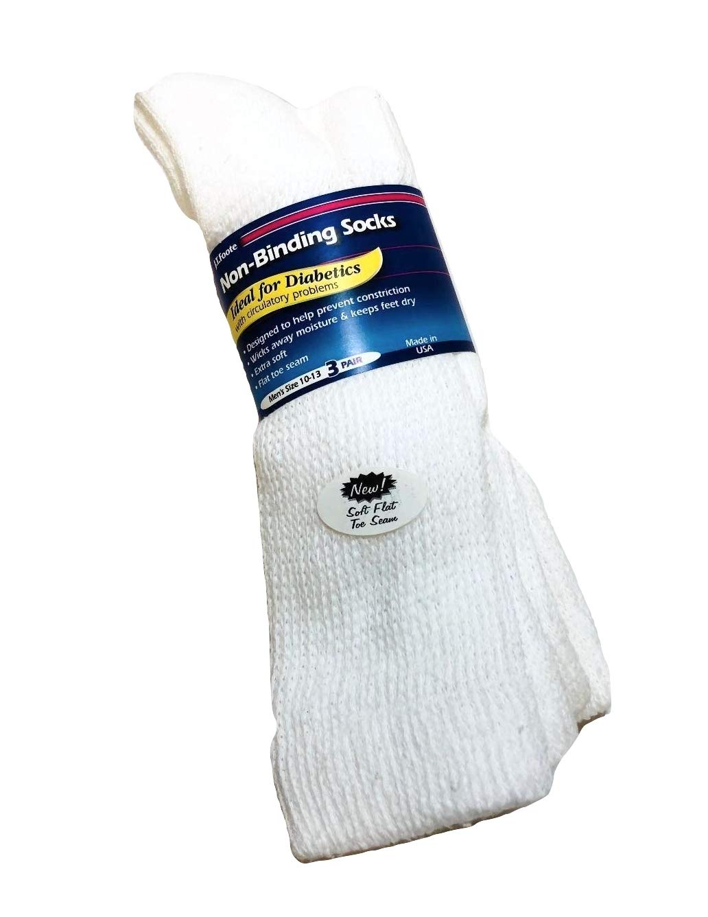 WOMEN'S J.T. FOOTE NON-BINDING CREW SOCK | WHITE
