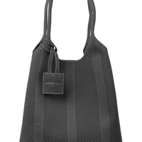 WOMEN'S ILSE JACOBSEN KNITTED BAG | BLACK | GUNMETAL