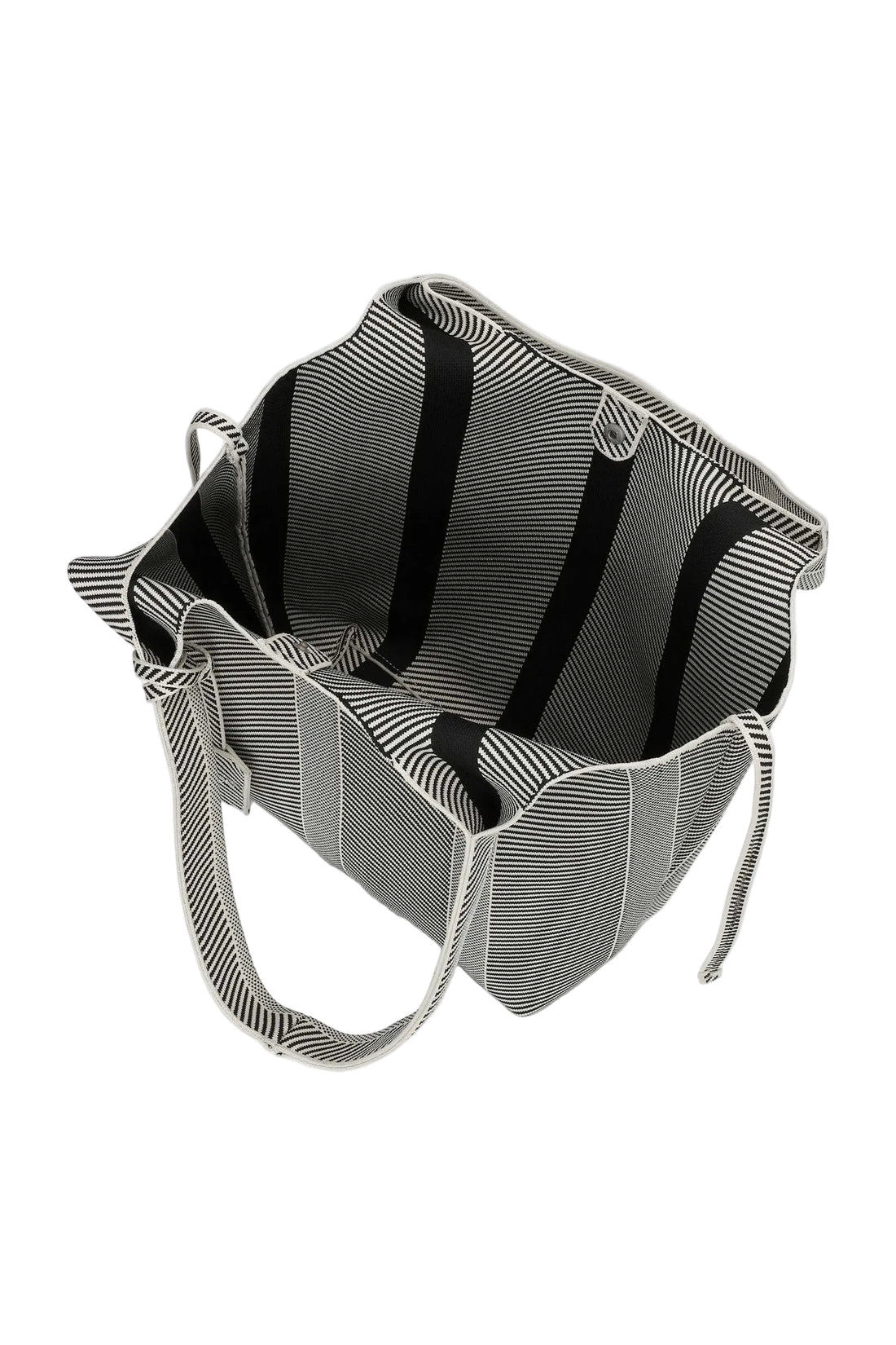 WOMEN'S ILSE JACOBSEN KNITTED BAG | MILK CREME BLACK