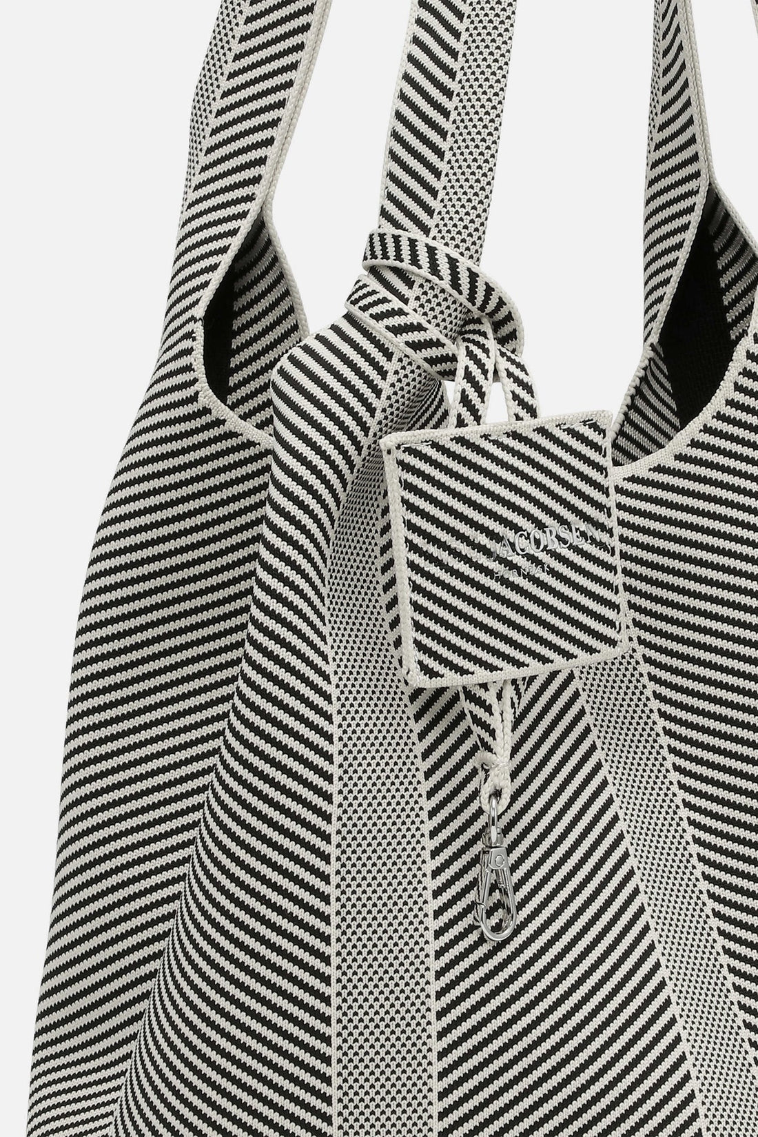 WOMEN'S ILSE JACOBSEN KNITTED BAG | MILK CREME BLACK