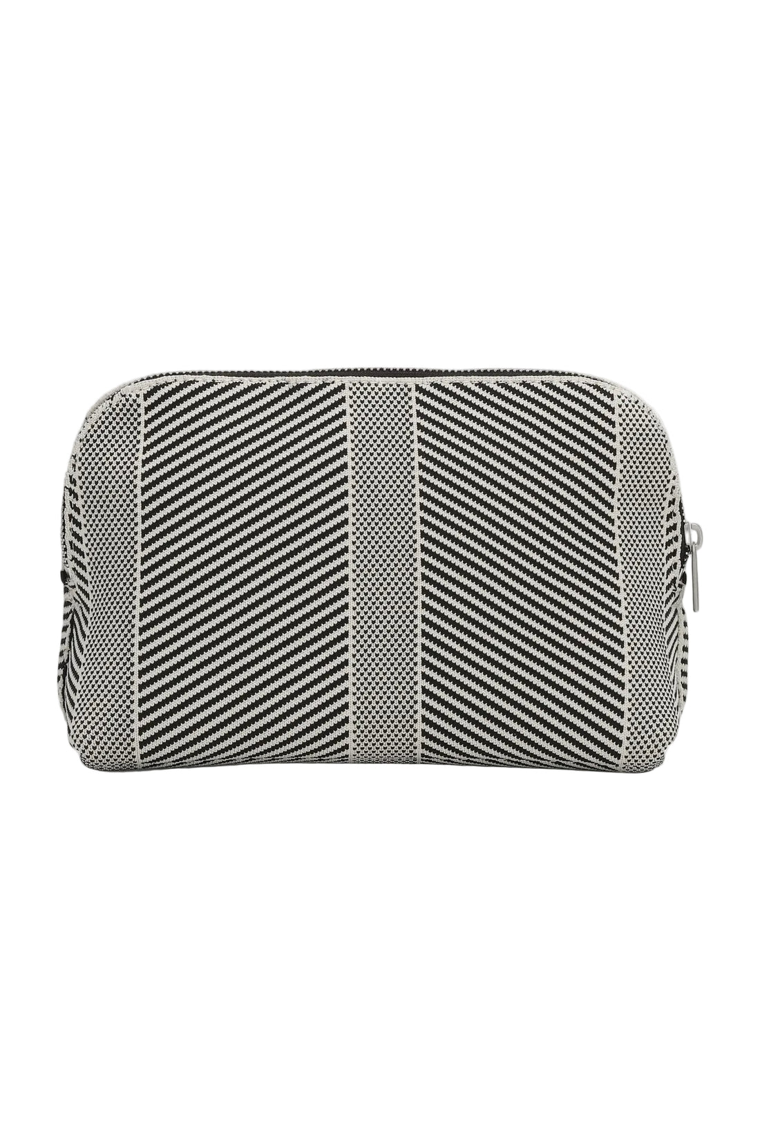 WOMEN'S ILSE JACOBSEN KNITTED MAKE UP BAG | MILK CREME BLACK