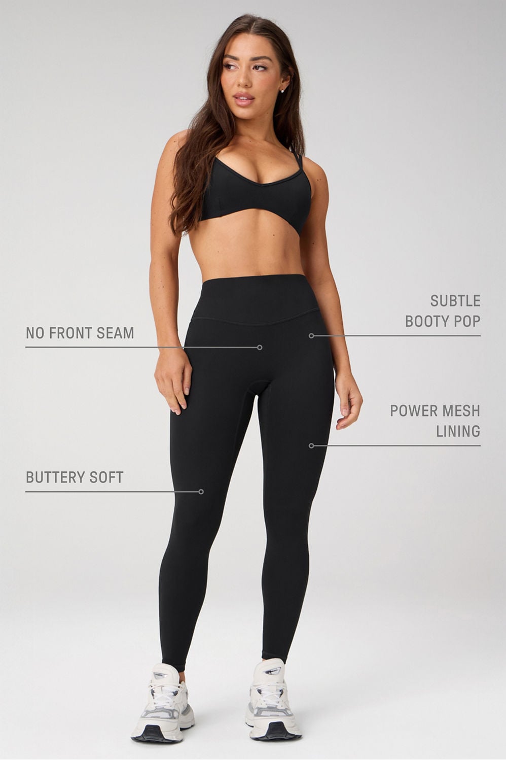 WOMEN'S FABLETICS NO SEAM PURELUXE TLC LEGGINGS | BLACK