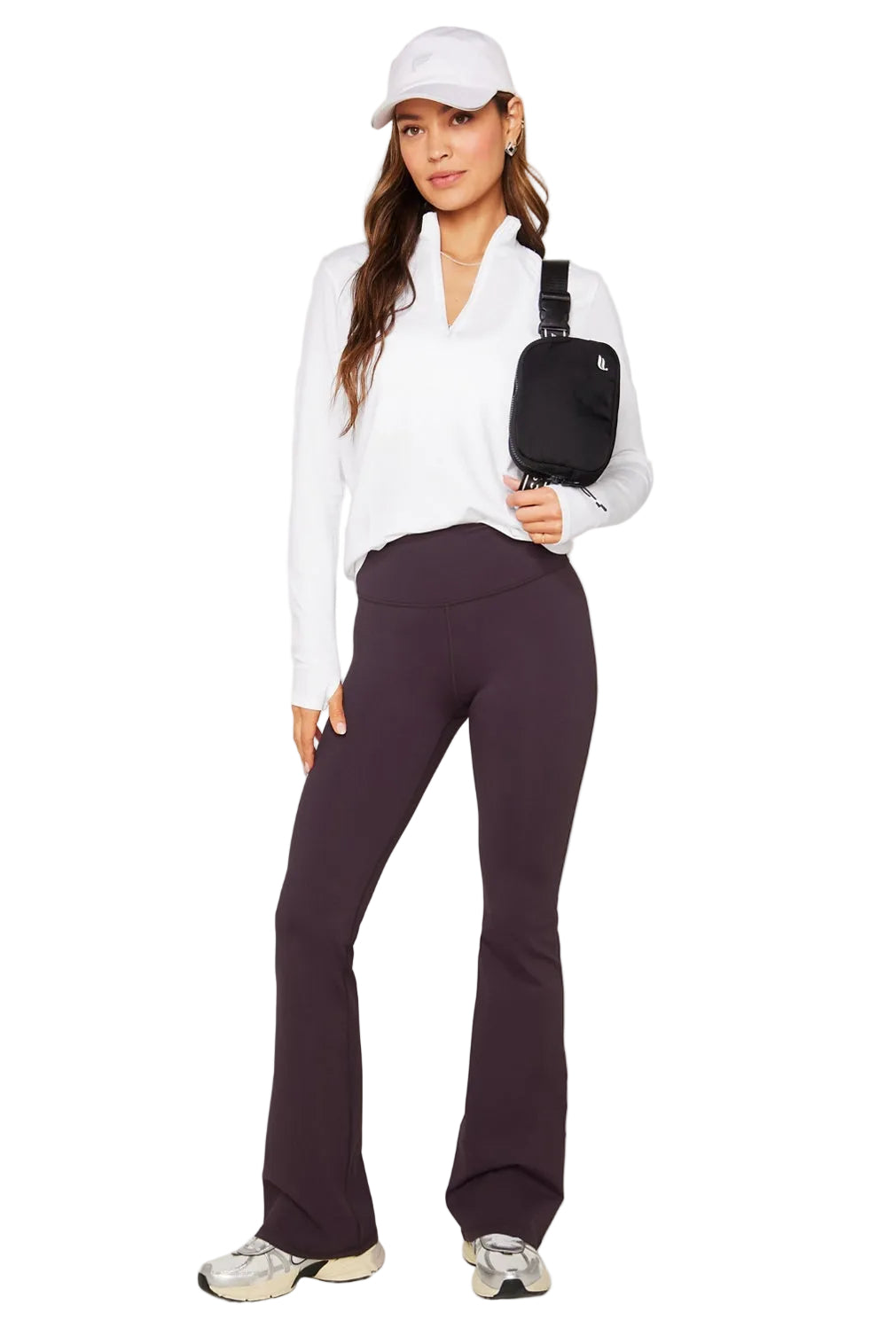 WOMEN'S FABLETICS FEATHER TECH + HALF ZIP TOP | CLASSIC WHITE