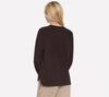 WOMEN'S SKECHERS COZY LUXE CREWNECK | BROWN / CHESTNUT