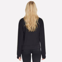 WOMEN'S SKECHERS ELEVATED BLOCKED CREWNECK | BLACK