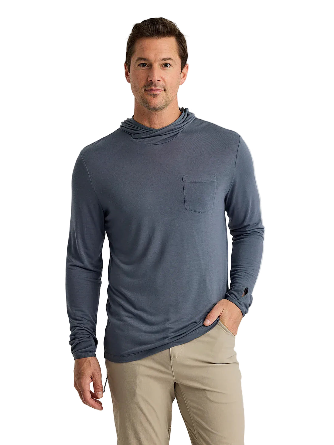 MEN'S FREE FLY BAMBOO LIGHTWEIGHT HOODIE | STORM CLOUD