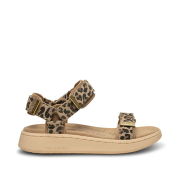 WOMEN'S WODEN LINE SANDAL | LEOPARD SUEDE