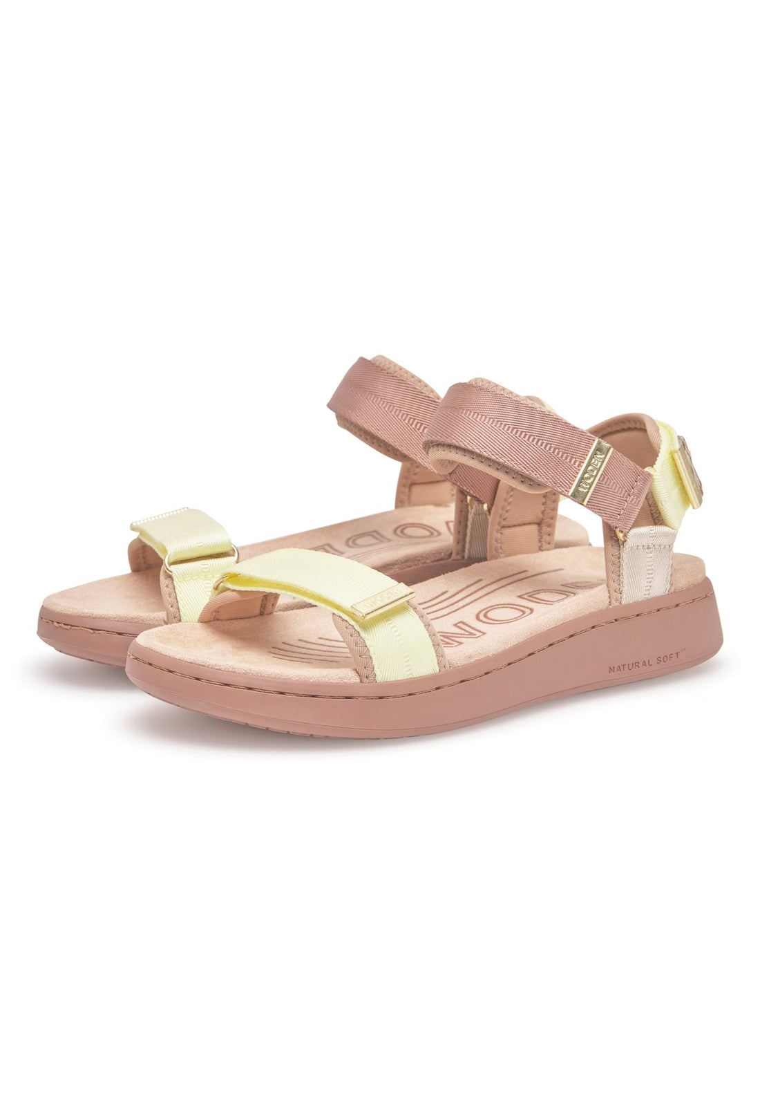 WOMEN'S WODEN LINE TRICOLOR SANDAL | TAUPE MULTI