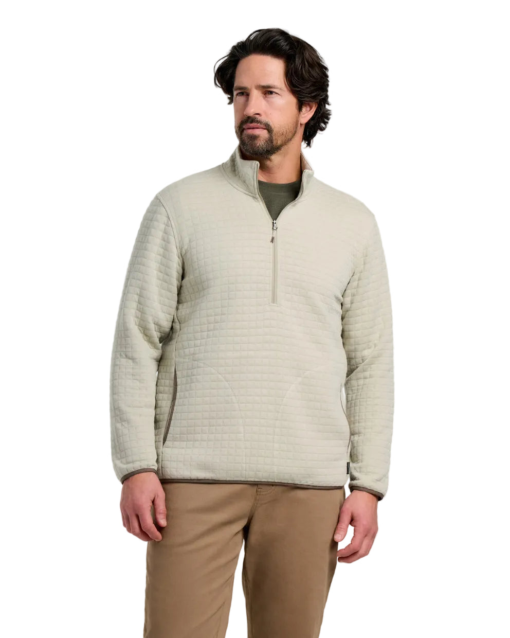 MEN'S FREE FLY DOWNVALLEY QUARTER ZIP | HEATHER SANDSTONE