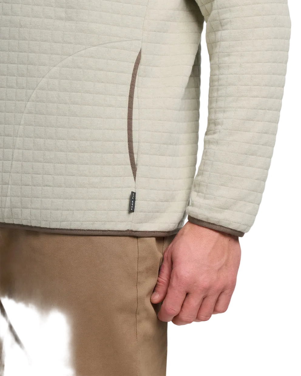 MEN'S FREE FLY DOWNVALLEY QUARTER ZIP | HEATHER SANDSTONE