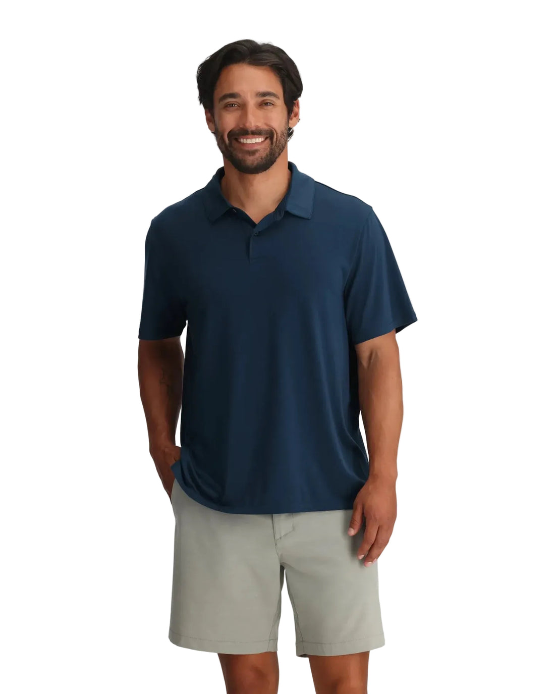 MEN'S FREE FLY ELEVATE POLO | TRUE NAVY