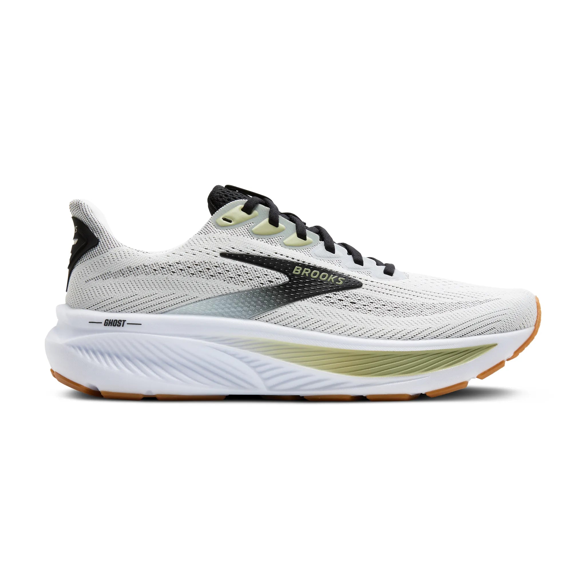MEN'S BROOKS GHOST 17 | WHITE / BLACK / TEA – Randy's Shoes