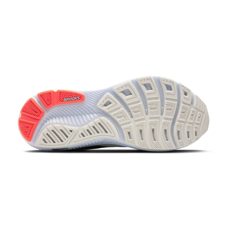 MEN'S BROOKS GHOST 17 | WHITE / PINK CLAY / GECKO