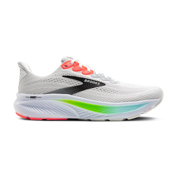 MEN'S BROOKS GHOST 17 | WHITE / PINK CLAY / GECKO
