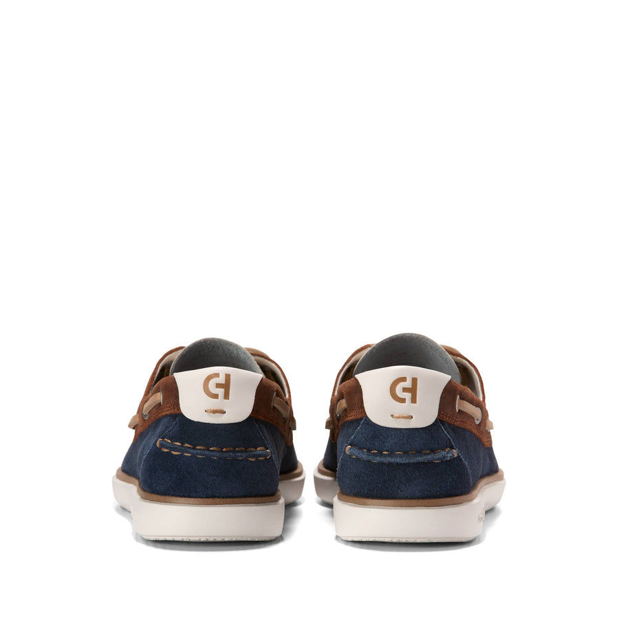 MEN'S COLE HAAN GRANDPRO WINDWARD BOAT SHOES | DARK SEQUOIA / NAVY BLAZER / IVORY