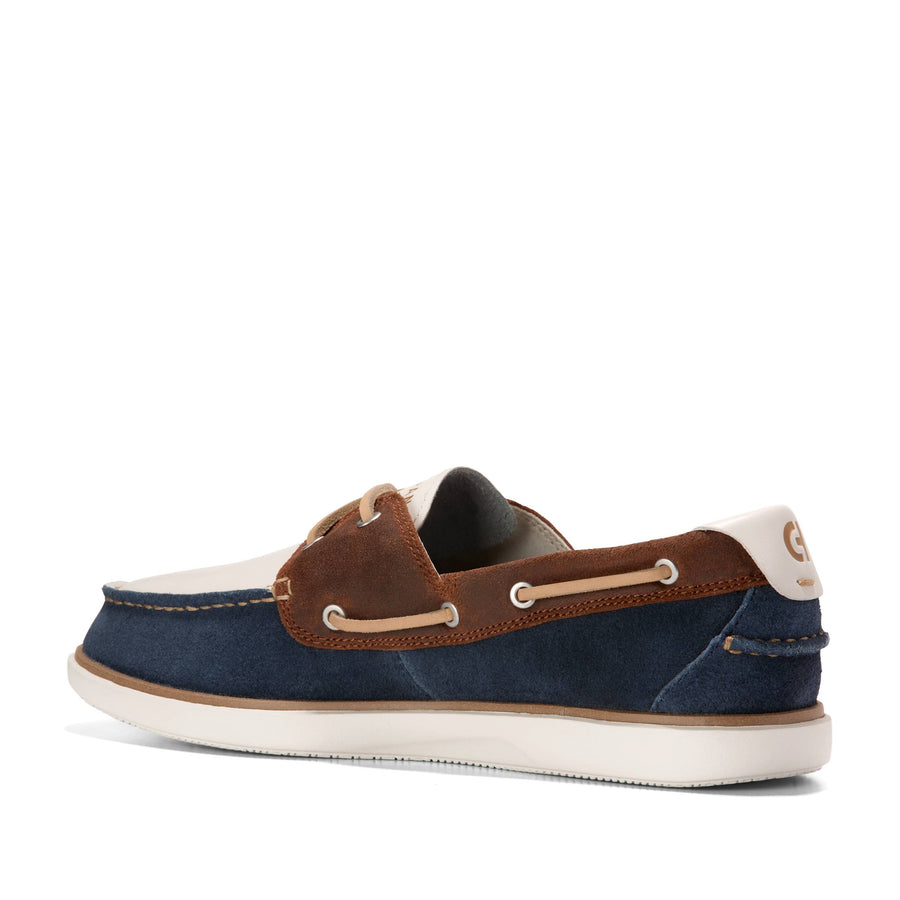 MEN'S COLE HAAN GRANDPRO WINDWARD BOAT SHOES | DARK SEQUOIA / NAVY BLAZER / IVORY