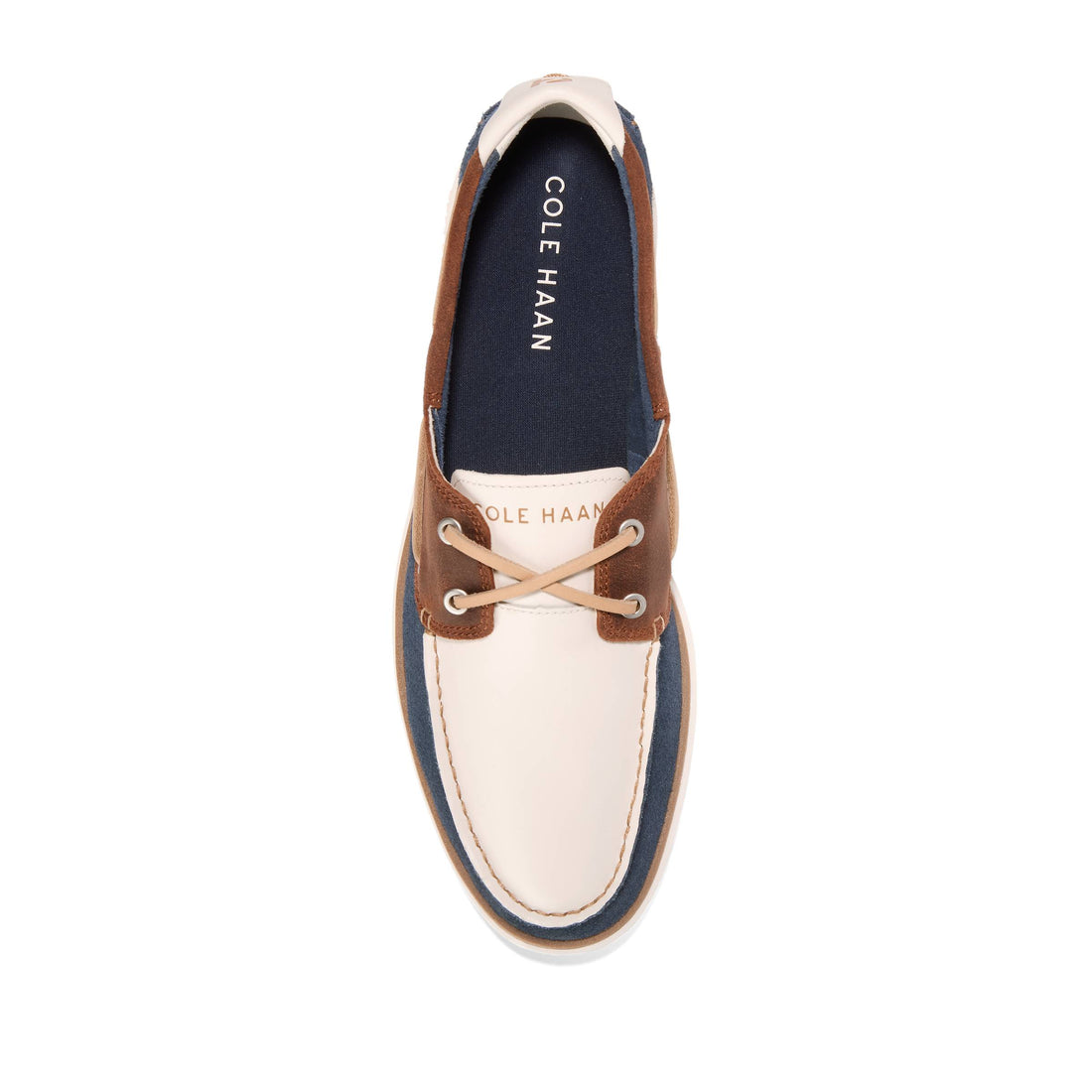 MEN'S COLE HAAN GRANDPRO WINDWARD BOAT SHOES | DARK SEQUOIA / NAVY BLAZER / IVORY