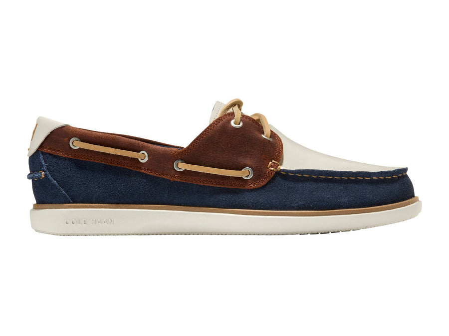 MEN'S COLE HAAN GRANDPRO WINDWARD BOAT SHOES | DARK SEQUOIA / NAVY BLAZER / IVORY