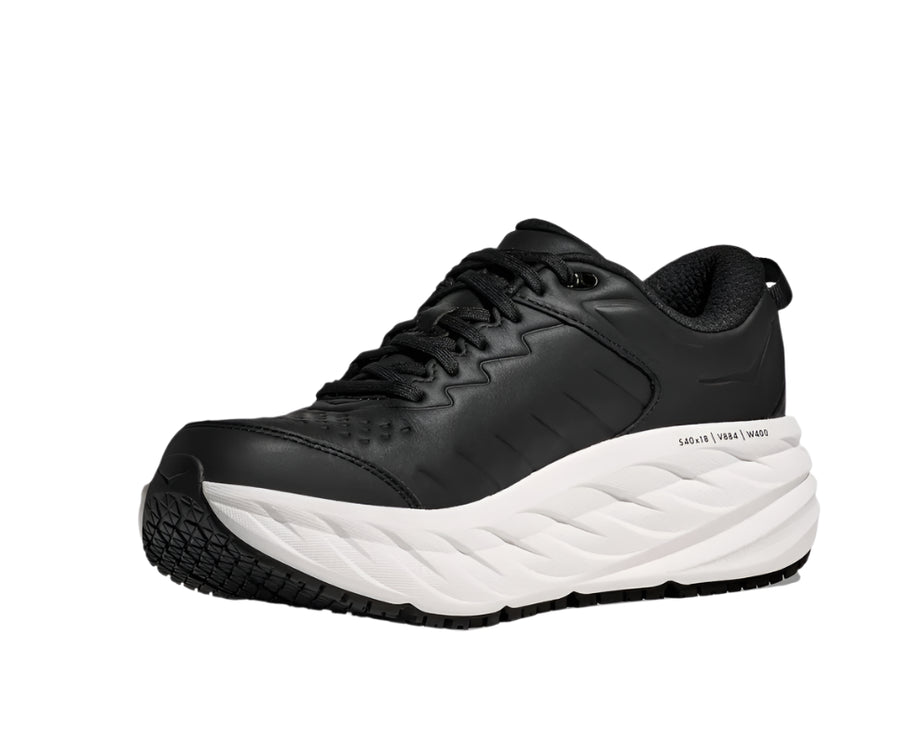 MEN'S HOKA BONDI SLIP RESISTANT | CARBON BLACK / WHITE