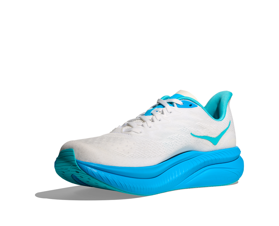 MEN'S HOKA MACH 6 | WHITE / SKYWARD BLUE