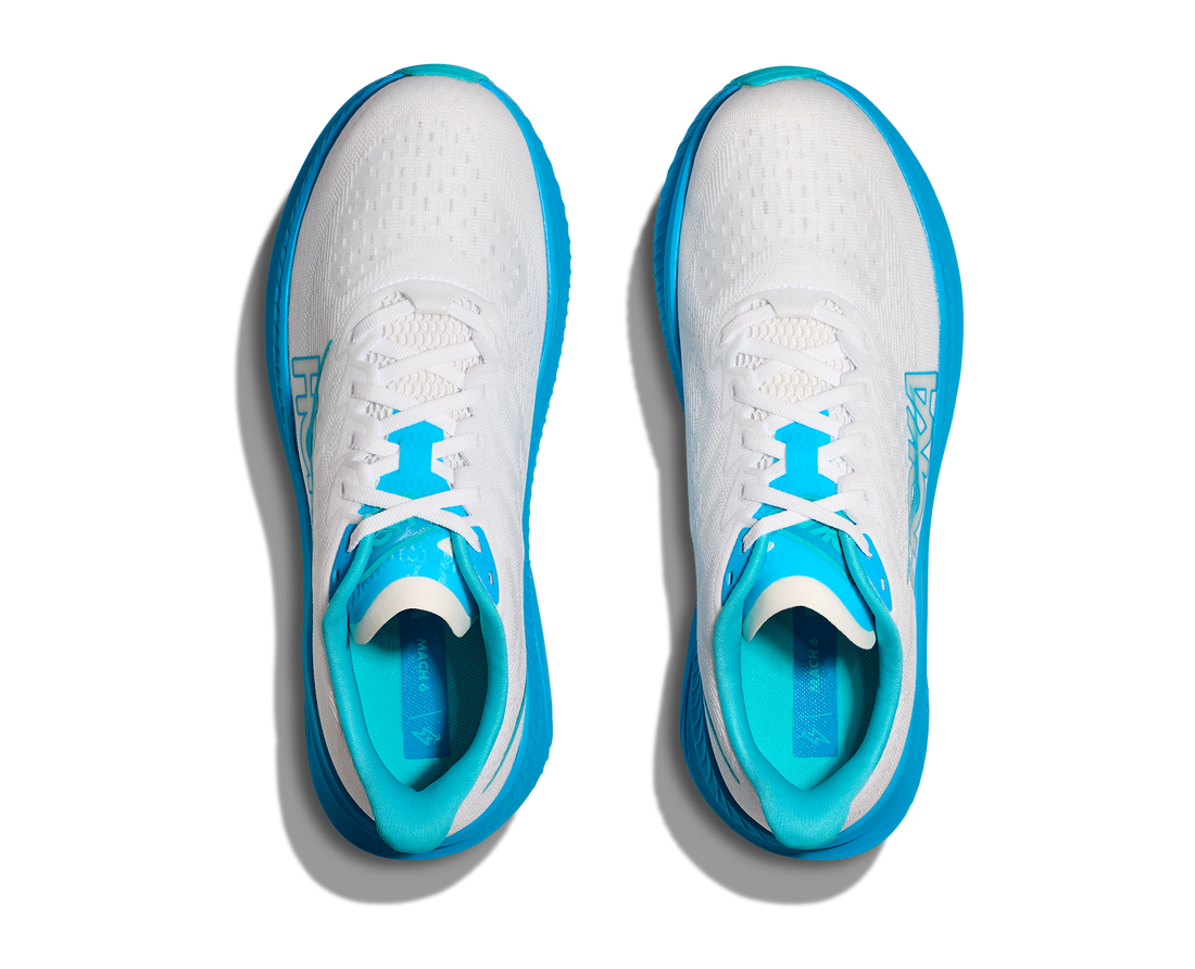 MEN'S HOKA MACH 6 | WHITE / SKYWARD BLUE