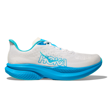 MEN'S HOKA MACH 6 | WHITE / SKYWARD BLUE