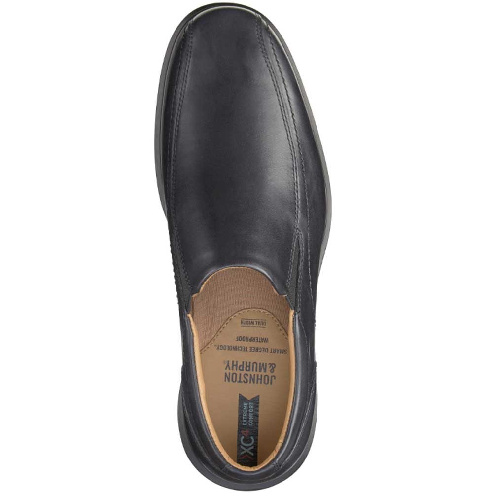 MEN'S JOHNSTON & MURPHY XC4 STANTON 2.0 RUNOFF SLIP-ON | BLACK FULL GRAIN