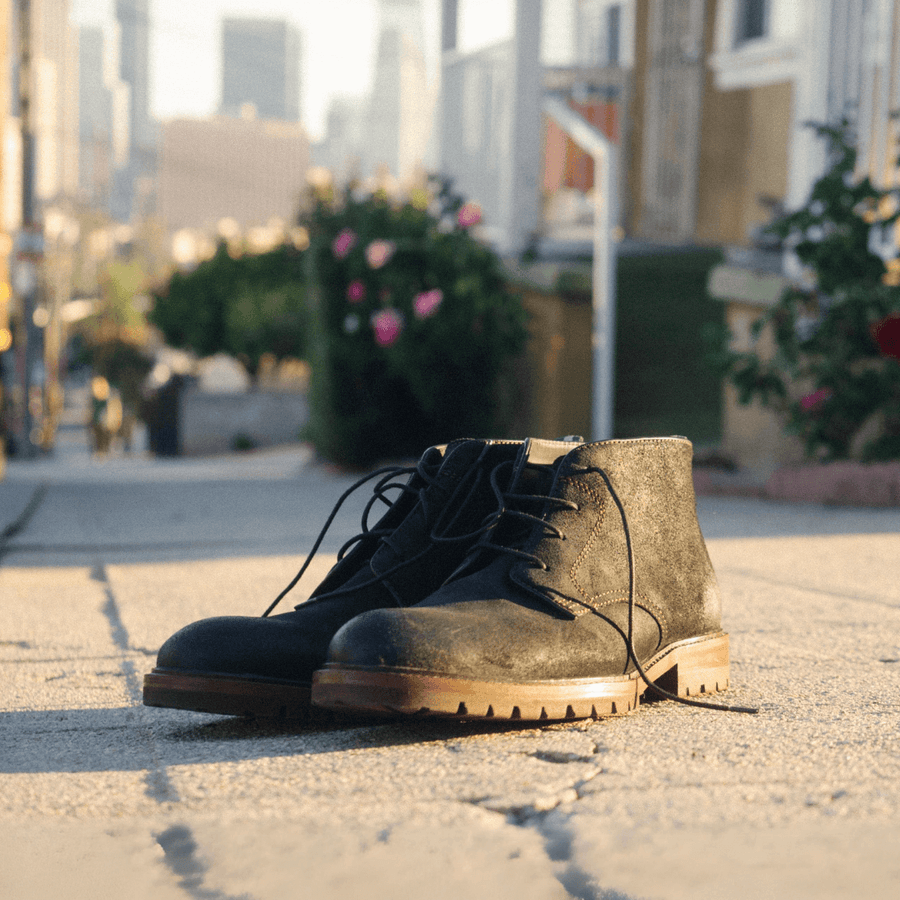 MEN'S MILWAUKEE BOOT CO. WHITNALL LUG SOLE CHUKKA | BLACK