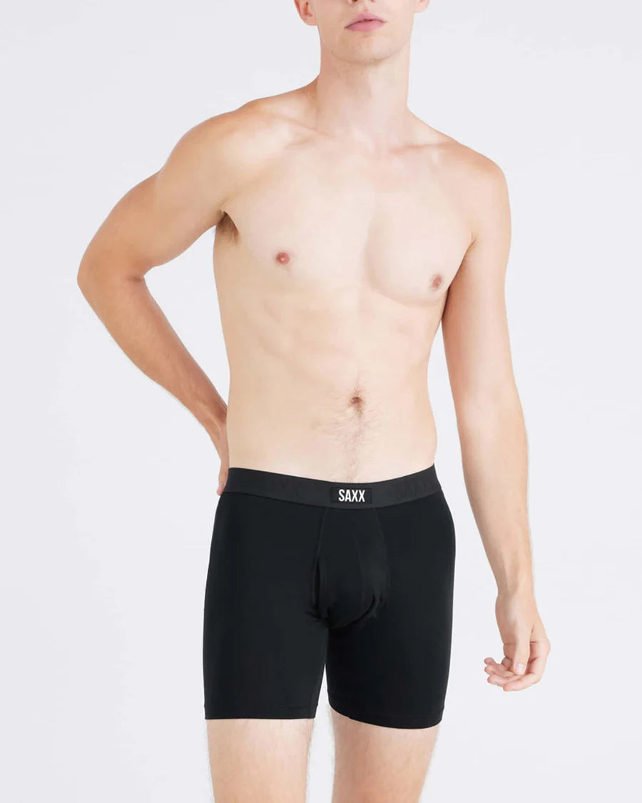 MEN'S SAXX VIBE XTRA SOFT COMFORT BOXER BRIEF 6" | BLACK