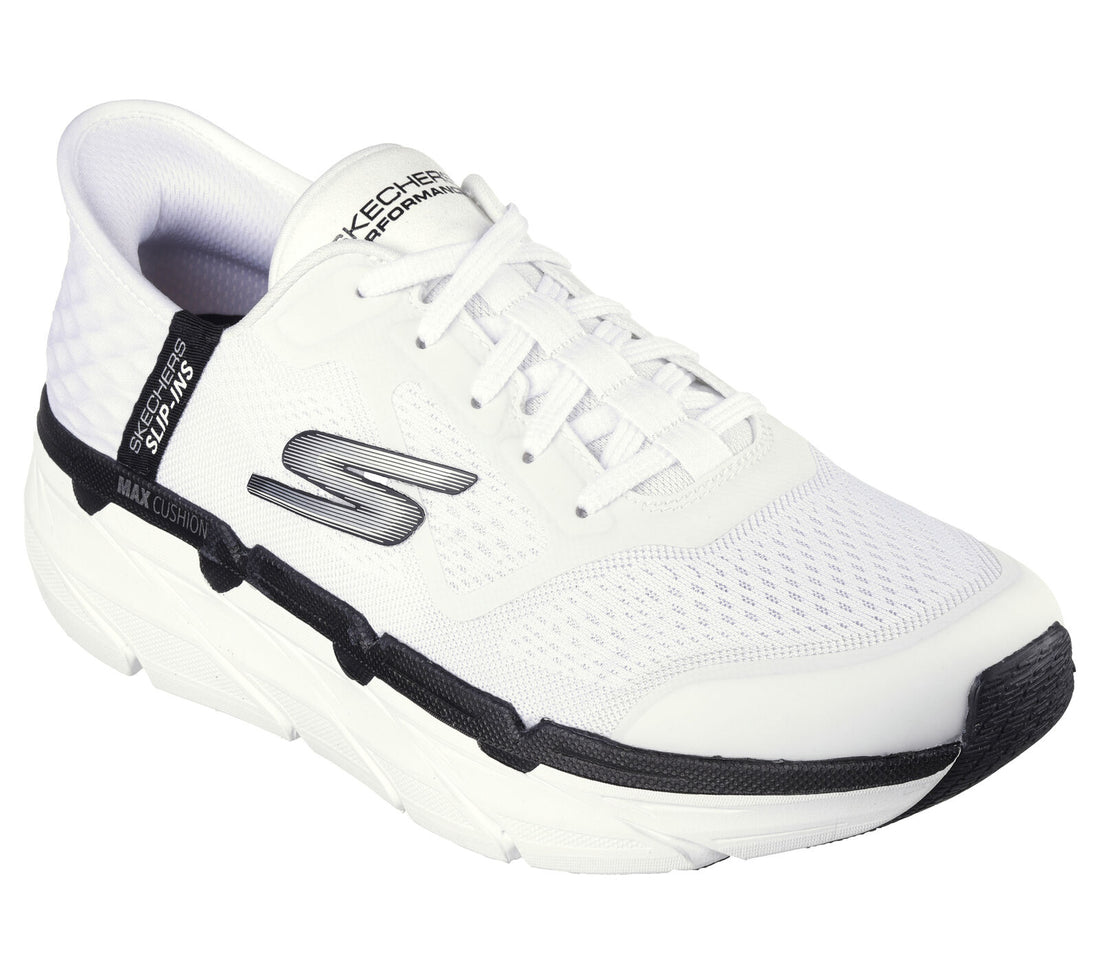 MEN'S SKECHERS SLIP-INS MAX CUSHIONING PREMIER ASCENDANT | WHITE / BLACK