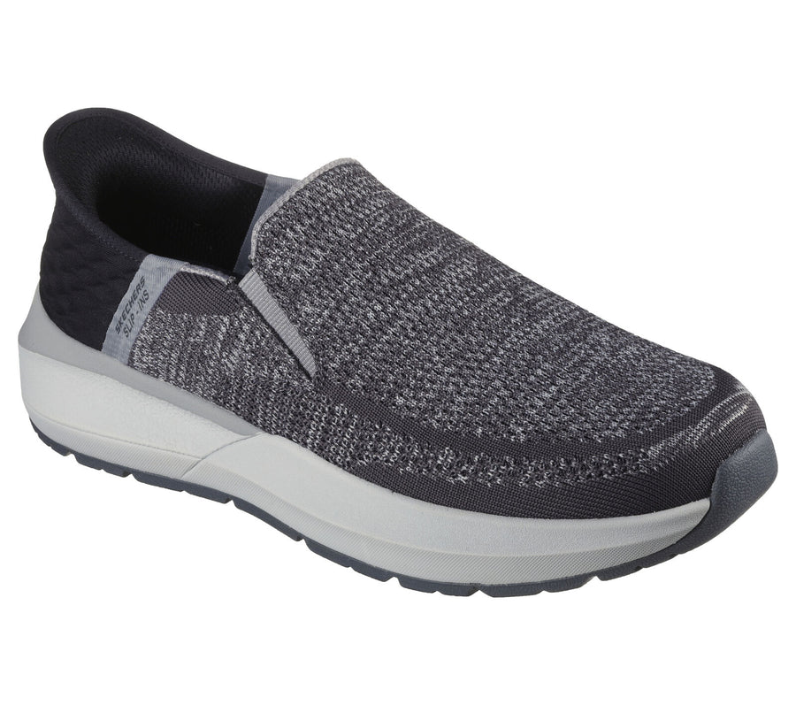 MEN'S SKECHERS SLIP-INS NEVILLE - ROVELO  | CHARCOAL / LIGHT GRAY