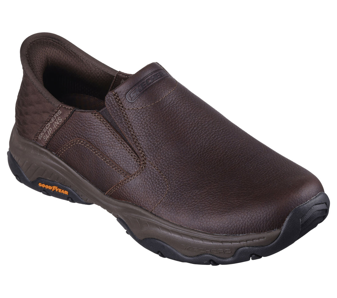 MEN'S SKECHERS SLIP-INS RELAXED FIT CRASTER-LANIGAN | RED / BROWN