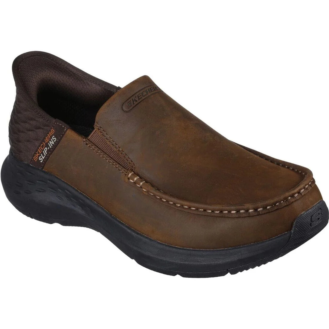 MEN'S SKECHERS SLIP-INS RELAXED FIT PARSON - OSWIN  | DARK BROWN