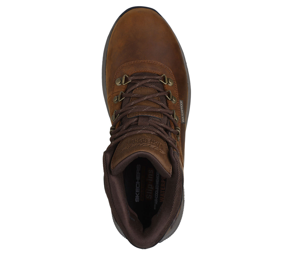 MEN'S SKECHERS SLIP-IN RELAXED FIT: MEROE-PIKEMAN | BROWN