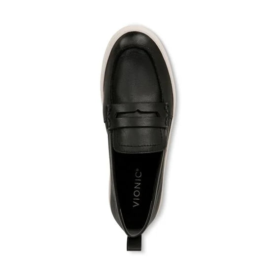 WOMEN'S VIONIC UPTOWN LEATHER LOAFER | BLACK LEATHER