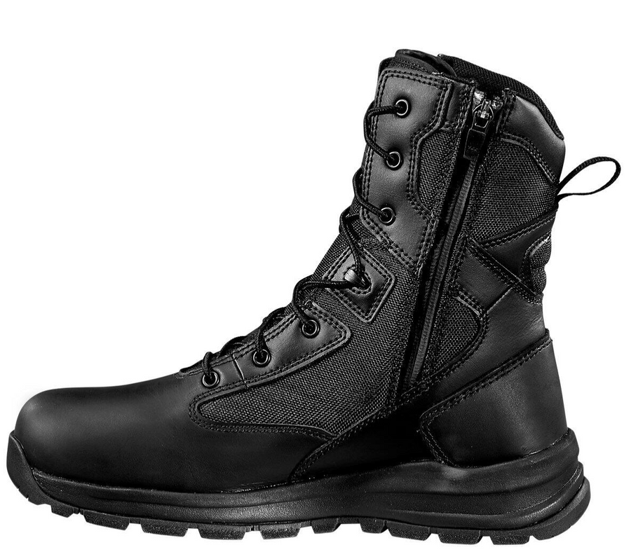 MEN'S CARHARTT GILMORE WATERPROOF 8-INCH SIDE ZIP BOOT | BLACK