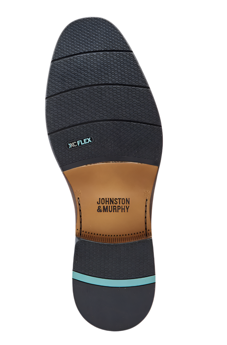MEN'S JOHNSTON & MURPHY XC FLEX RALEIGH CAP TOE ZIP BOOT | DARK TAN FULL GRAIN