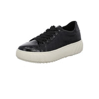 WOMEN'S ARA MIKKY PLATFORM SNEAKER | BLACK CROCO PRINT