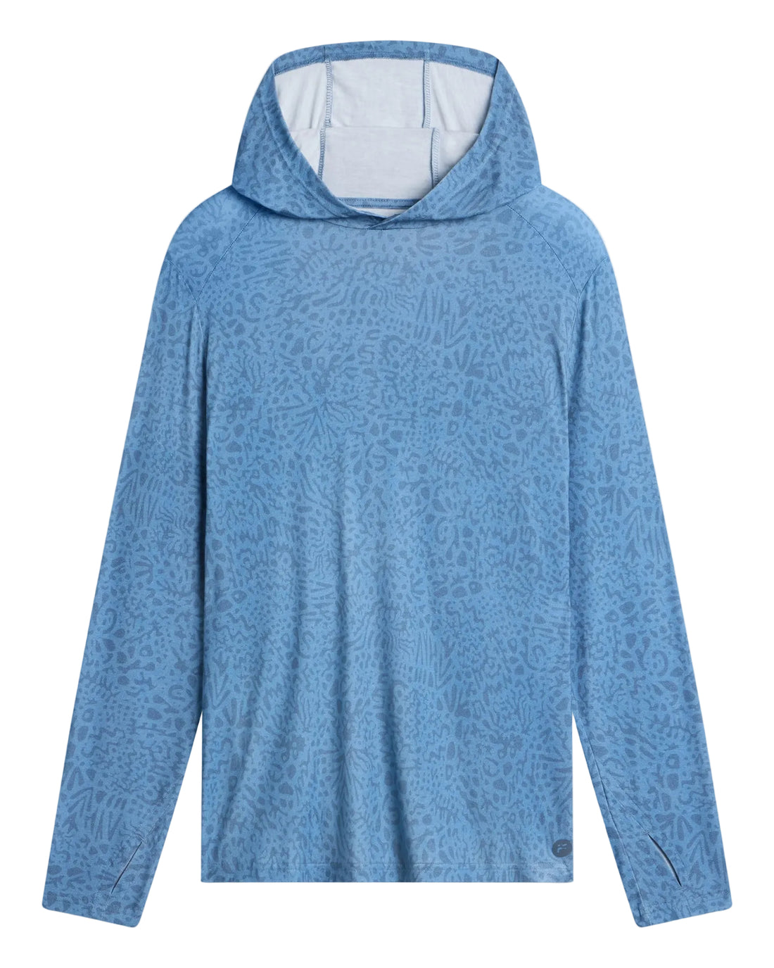MEN'S FREE FLY BAMBOO SHADE HOODIE | DRIFTER PRINT WINDWARD BLUE