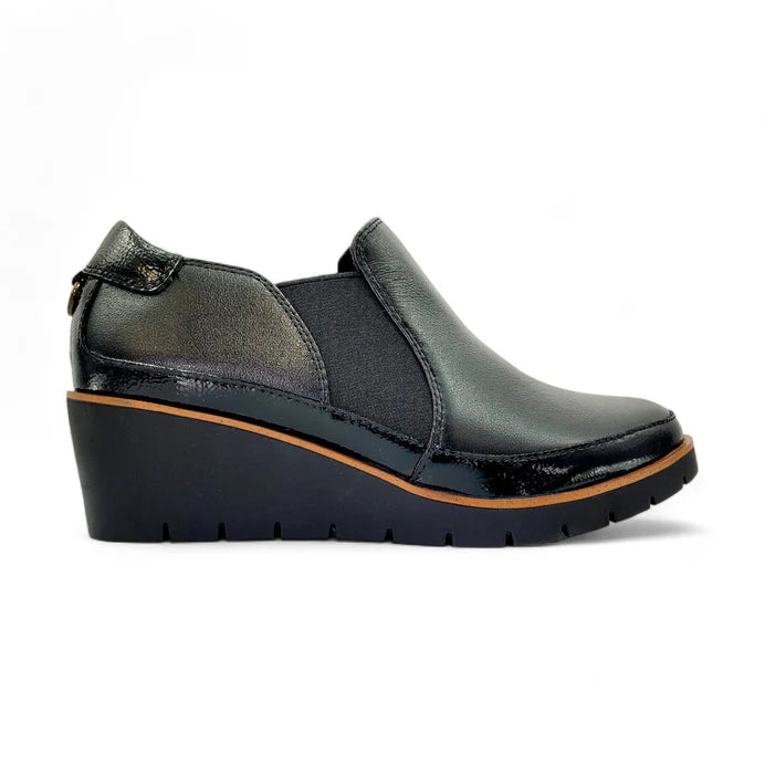 WOMEN'S REVERE MYKONOS WEDGE LOAFER | BLACK